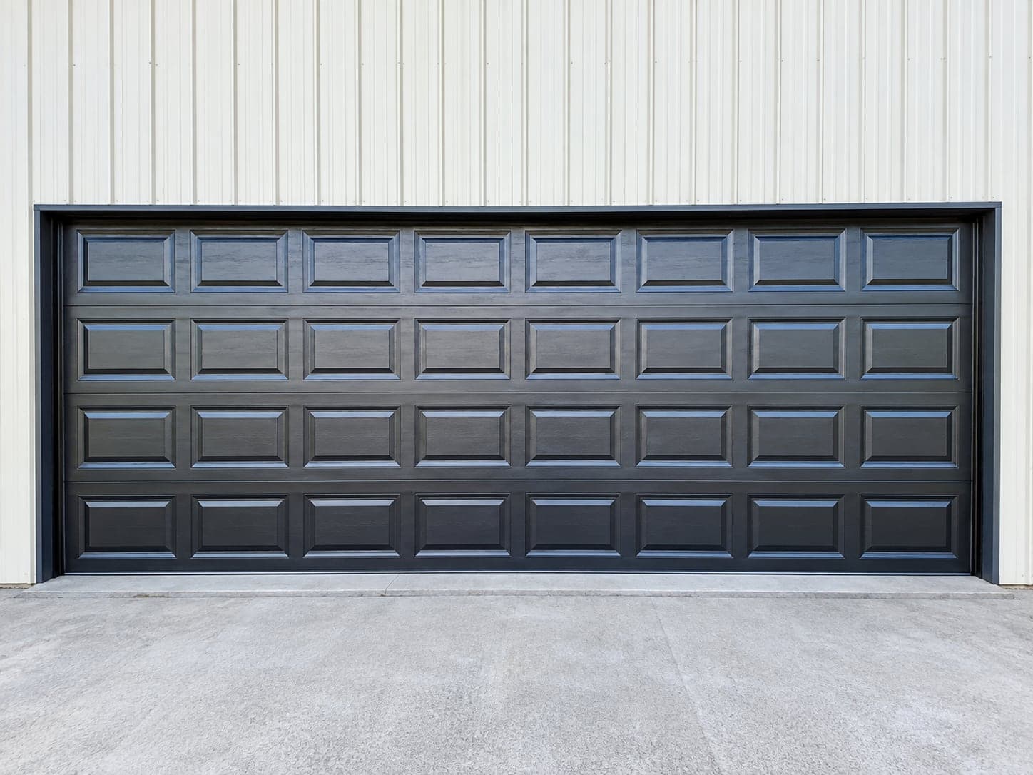 A garage door of the kind we install and repair