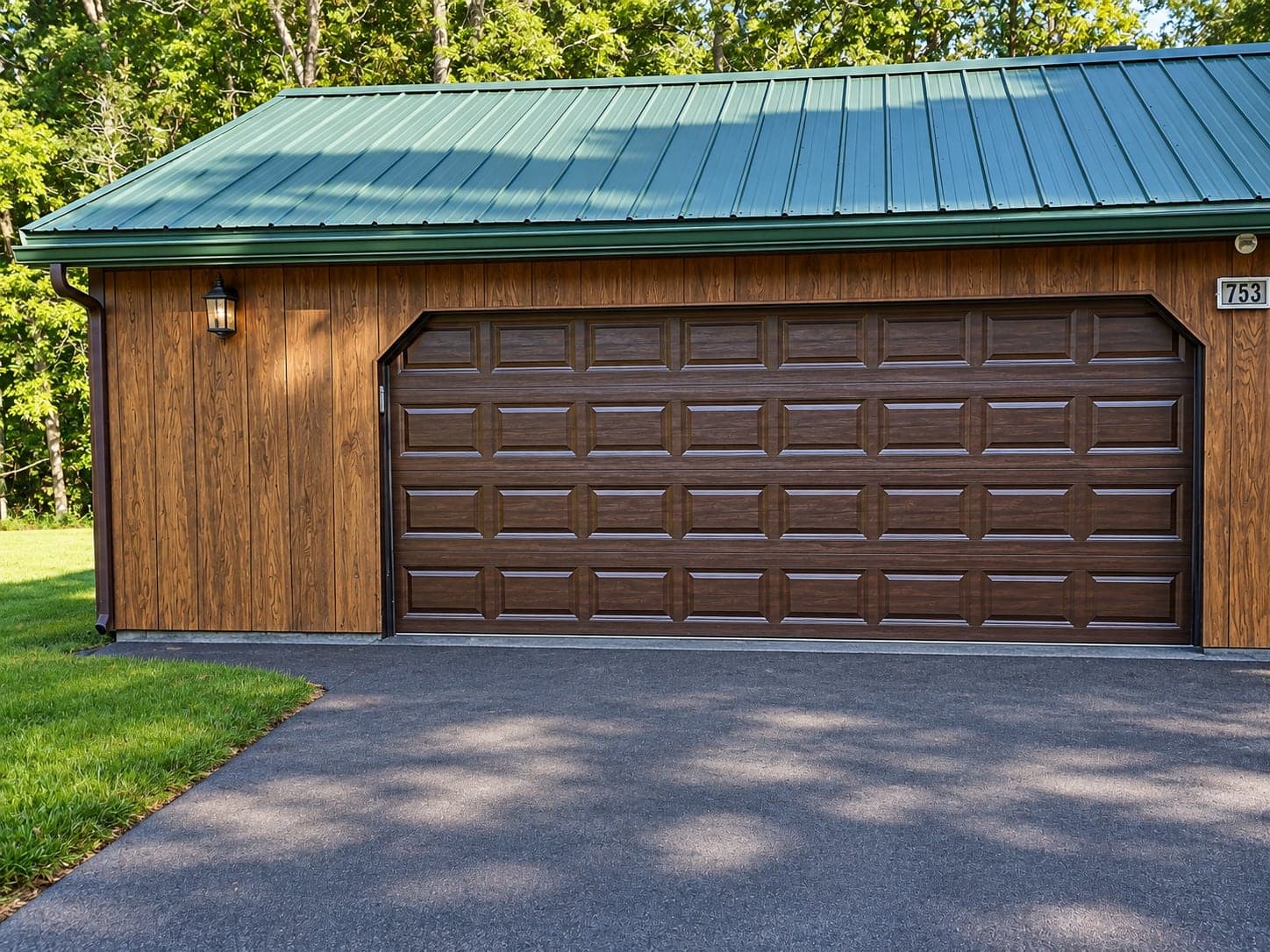 A garage door of the kind we install and repair