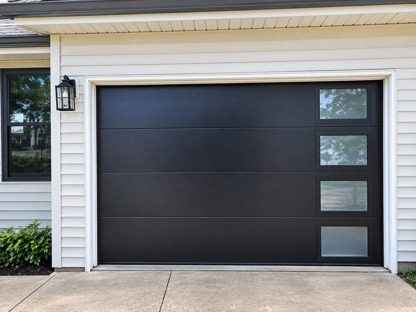 A garage door of the kind we install and repair