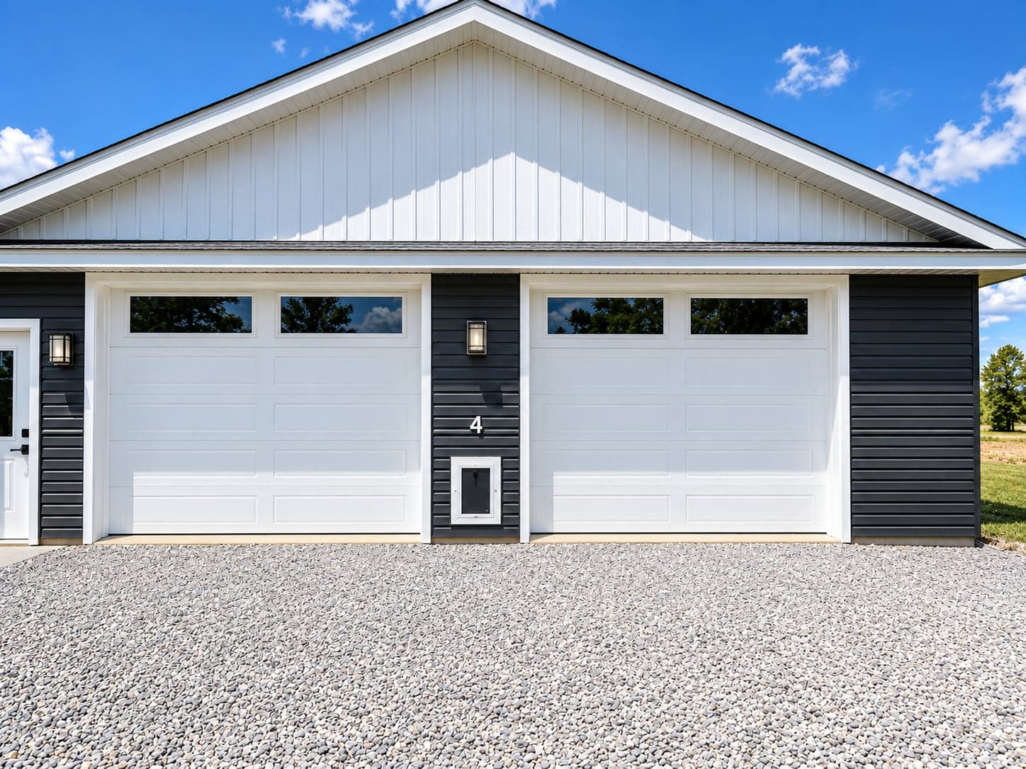 A garage door of the kind we install and repair