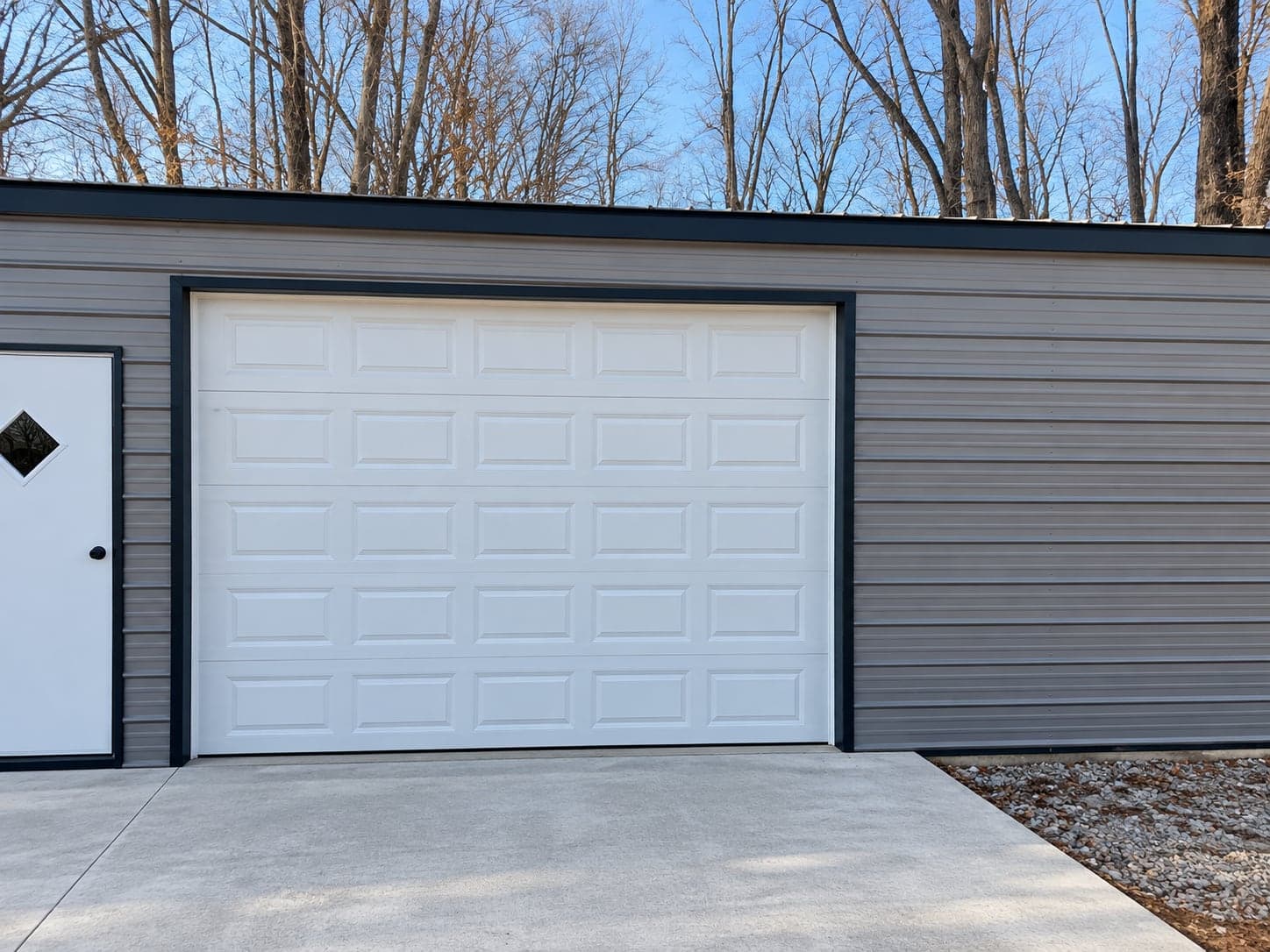 A garage door of the kind we install and repair