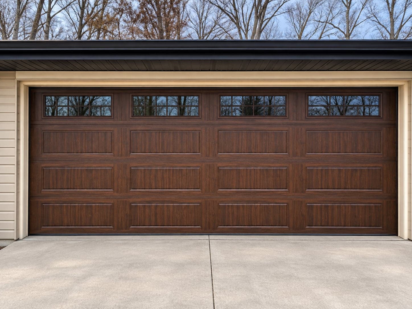 A garage door of the kind we install and repair